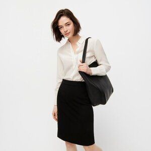 J. Crew Black Pencil Skirt - Bi Stretch Cotton Blend - 4 Tall (or 4T or 4 Long)
